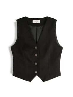 GATE Kamizelka z imitacji zamszu| Kurtki I Płaszcze·Żakiety|Kategorie·Kamizelki