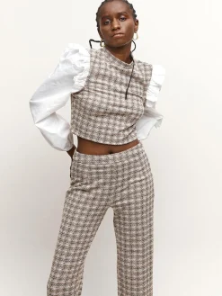 GATE Kamizelka z koszulowymi rękawami| Koszulki I Topy·Topy|Swetry I Bluzy·Swetry