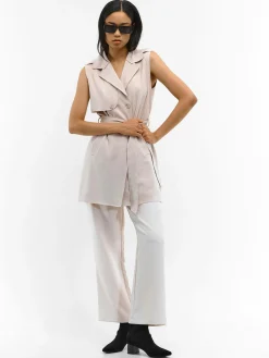 GATE Kamizelka z paskiem z imitacji zamszu| Kurtki I Płaszcze·Żakiety|Kategorie·Kamizelki