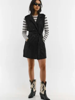 GATE Kamizelka z paskiem z imitacji zamszu| Kurtki I Płaszcze·Żakiety|Kategorie·Kamizelki