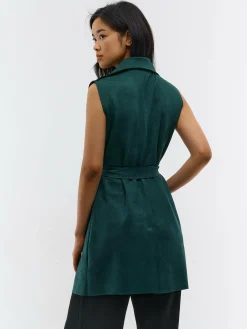 GATE Kamizelka z paskiem z imitacji zamszu| Kurtki I Płaszcze·Żakiety|Kategorie·Kamizelki