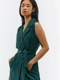 GATE Kamizelka z paskiem z imitacji zamszu| Kurtki I Płaszcze·Żakiety|Kategorie·Kamizelki