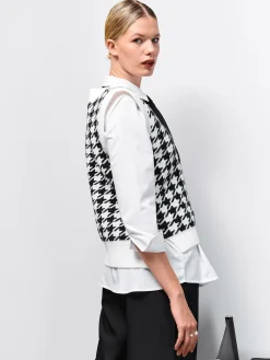 GATE Kamizelka z wzorem koguta na guzikach| Kategorie·Kamizelki|Swetry I Bluzy·Swetry