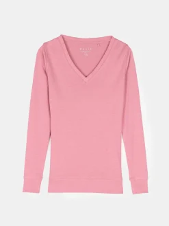 GATE Klasyczna koszulka z dekoltem w serek| Koszulki I Topy·Koszulki