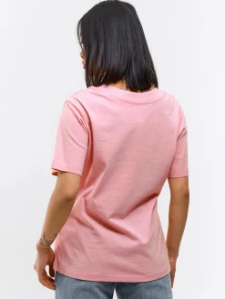 GATE Klasyczna koszulka z dekoltem w serek| Koszulki I Topy·Koszulki