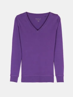 GATE Klasyczna koszulka z dekoltem w serek| Koszulki I Topy·Koszulki