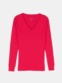 GATE Klasyczna koszulka z dekoltem w serek| Koszulki I Topy·Koszulki