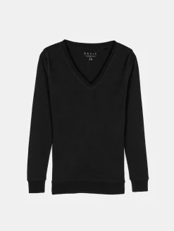 GATE Klasyczna koszulka z dekoltem w serek| Koszulki I Topy·Koszulki