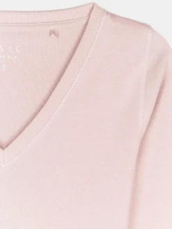 GATE Klasyczna koszulka z dekoltem w serek| Koszulki I Topy·Koszulki