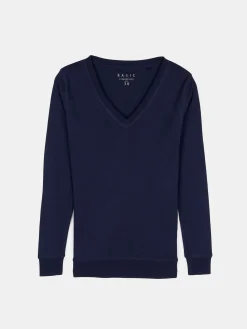 GATE Klasyczna koszulka z dekoltem w serek| Koszulki I Topy·Koszulki