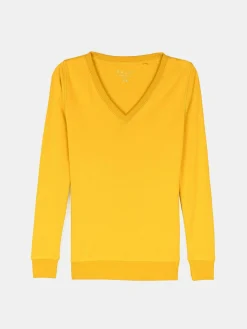 GATE Klasyczna koszulka z dekoltem w serek| Koszulki I Topy·Koszulki