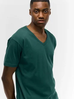 GATE Klasyczna koszulka z dekoltem w serek| Koszulki·Koszulki ☀️|Koszulki·Basic Koszulki I Podkoszulki