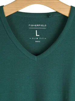 GATE Klasyczna koszulka z dekoltem w serek| Koszulki·Koszulki ☀️|Koszulki·Basic Koszulki I Podkoszulki