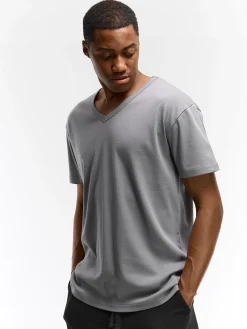 GATE Klasyczna koszulka z dekoltem w serek| Koszulki·Koszulki ☀️|Koszulki·Basic Koszulki I Podkoszulki