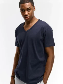 GATE Klasyczna koszulka z dekoltem w serek| Koszulki·Koszulki ☀️|Koszulki·Basic Koszulki I Podkoszulki