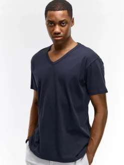 GATE Klasyczna koszulka z dekoltem w serek| Koszulki·Koszulki ☀️|Koszulki·Basic Koszulki I Podkoszulki