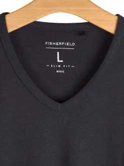 GATE Klasyczna koszulka z dekoltem w serek| Koszulki·Koszulki ☀️|Koszulki·Basic Koszulki I Podkoszulki