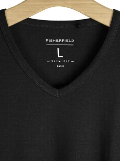 GATE Klasyczna koszulka z dekoltem w serek| Koszulki·Koszulki ☀️|Koszulki·Basic Koszulki I Podkoszulki