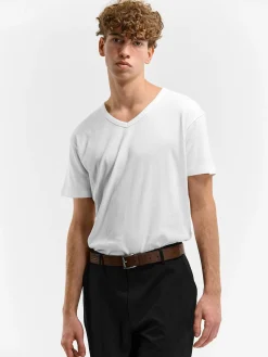 GATE Klasyczna koszulka z dekoltem w serek| Koszulki·Koszulki ☀️|Koszulki·Basic Koszulki I Podkoszulki