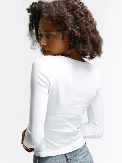 GATE Klasyczna koszulka z długim rękawem| Koszulki I Topy·Koszulki