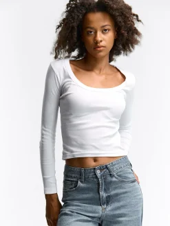 GATE Klasyczna koszulka z długim rękawem| Koszulki I Topy·Koszulki