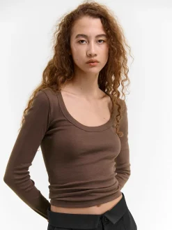 GATE Klasyczna koszulka z długim rękawem| Koszulki I Topy·Koszulki