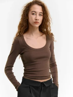 GATE Klasyczna koszulka z długim rękawem| Koszulki I Topy·Koszulki