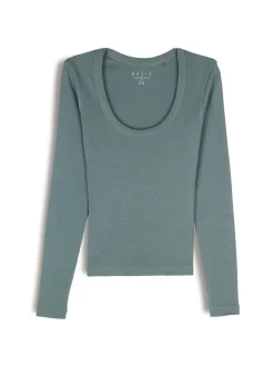 GATE Klasyczna koszulka z długim rękawem| Koszulki I Topy·Koszulki