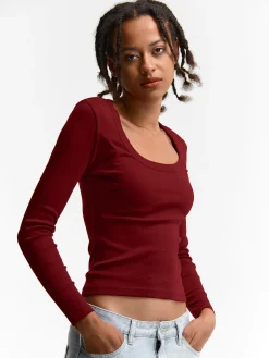 GATE Klasyczna koszulka z długim rękawem| Koszulki I Topy·Koszulki