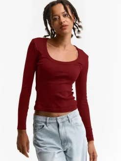 GATE Klasyczna koszulka z długim rękawem| Koszulki I Topy·Koszulki