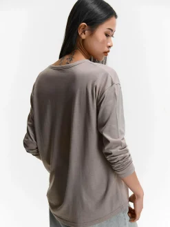 GATE Klasyczna koszulka z długim rękawem| Koszulki I Topy·Koszulki