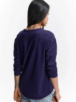 GATE Klasyczna koszulka z długim rękawem| Koszulki I Topy·Koszulki