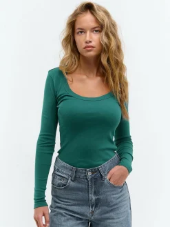 GATE Klasyczna koszulka z długim rękawem| Koszulki I Topy·Koszulki