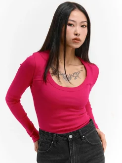 GATE Klasyczna koszulka z długim rękawem| Koszulki I Topy·Koszulki