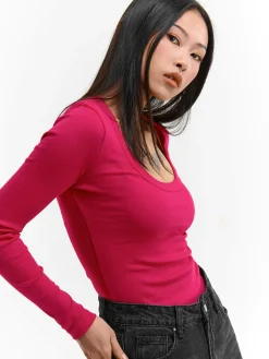 GATE Klasyczna koszulka z długim rękawem| Koszulki I Topy·Koszulki