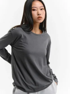 GATE Klasyczna koszulka z długim rękawem| Koszulki I Topy·Koszulki