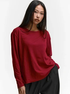 GATE Klasyczna koszulka z długim rękawem| Koszulki I Topy·Koszulki