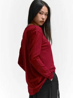 GATE Klasyczna koszulka z długim rękawem| Koszulki I Topy·Koszulki