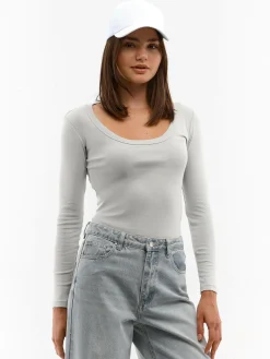 GATE Klasyczna koszulka z długim rękawem| Koszulki I Topy·Koszulki