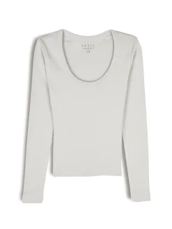 GATE Klasyczna koszulka z długim rękawem| Koszulki I Topy·Koszulki