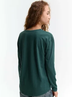 GATE Klasyczna koszulka z długim rękawem| Koszulki I Topy·Koszulki