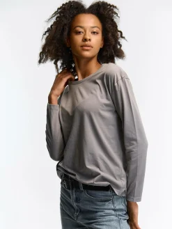 GATE Klasyczna koszulka z długim rękawem| Koszulki I Topy·Koszulki