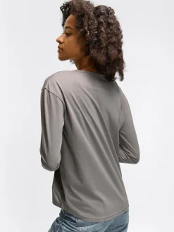 GATE Klasyczna koszulka z długim rękawem| Koszulki I Topy·Koszulki