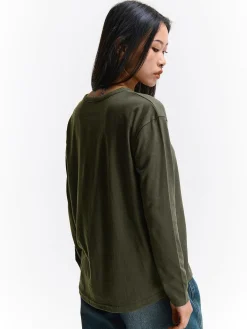 GATE Klasyczna koszulka z długim rękawem| Koszulki I Topy·Koszulki