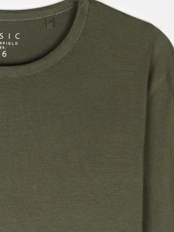 GATE Klasyczna koszulka z długim rękawem| Koszulki I Topy·Koszulki