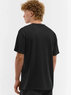 GATE Klasyczna koszulka z żebrowanej dzianiny| Koszulki·Koszulki ☀️|Koszulki·Basic Koszulki I Podkoszulki