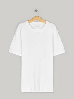 GATE Klasyczna koszulka z żebrowanej dzianiny| Koszulki·Koszulki ☀️|Koszulki·Basic Koszulki I Podkoszulki