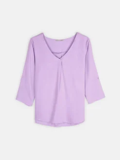 GATE Klasyczna wiskozowa bluzka z dekoltem w serek|Damskie Koszulki I Topy·Bluzki|Koszulki I Topy·Koszule Damskie