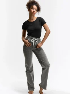 GATE Klasyczne jeansy z gumką w pasie| Spodnie·Jeansy