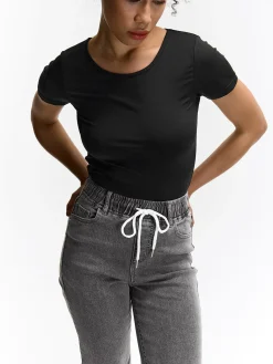 GATE Klasyczne jeansy z gumką w pasie| Spodnie·Jeansy